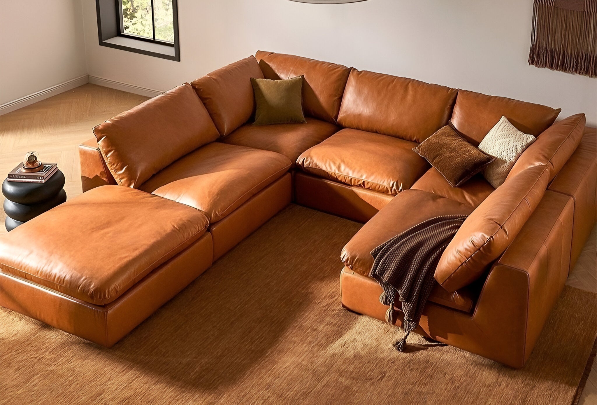 L-Shape View of Majento 5-Seater L-Shape Sofa, stylish and spacious, perfect for large living rooms and family gatherings.