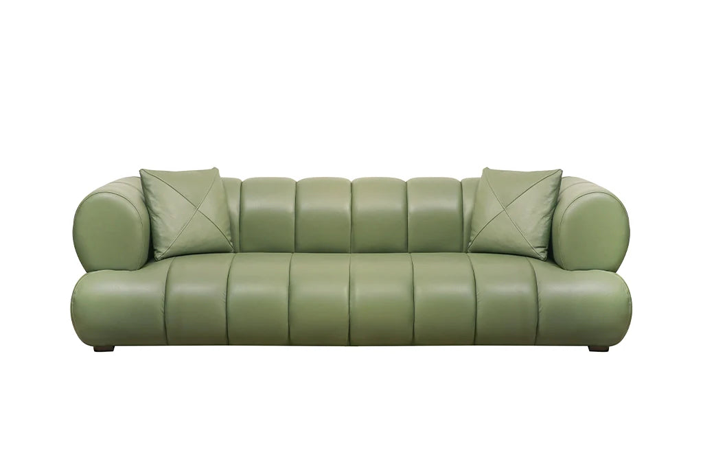 Front View Brexley Sofa 3 and 4-Seater options, have a modern design with plush cushions for ultimate comfort.