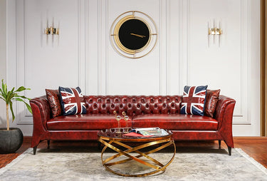 Orio Chester Sofa, available in 3 and 4-seater, classic design with tufted details, is perfect for any living room.