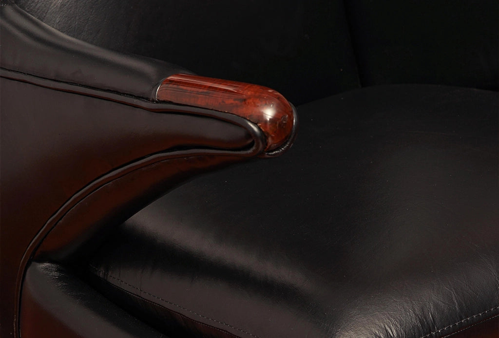 Arm view Vincent Leather Armchair, luxurious and comfortable seating, perfect for modern and classic interiors