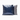 Blue Houndstooth Cow Leather Cushion – Bold Texture | Leather Galleria