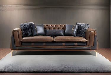 Front View Galaxy Sofa 3-Seater, sleek and modern design, offering comfort and style for fashionable living spaces.